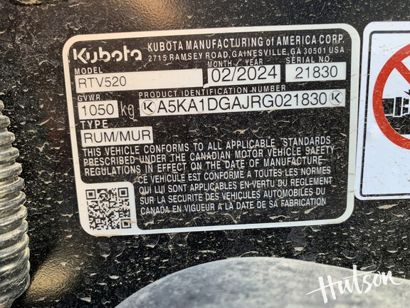 Photo of 2024 Kubota RTV520