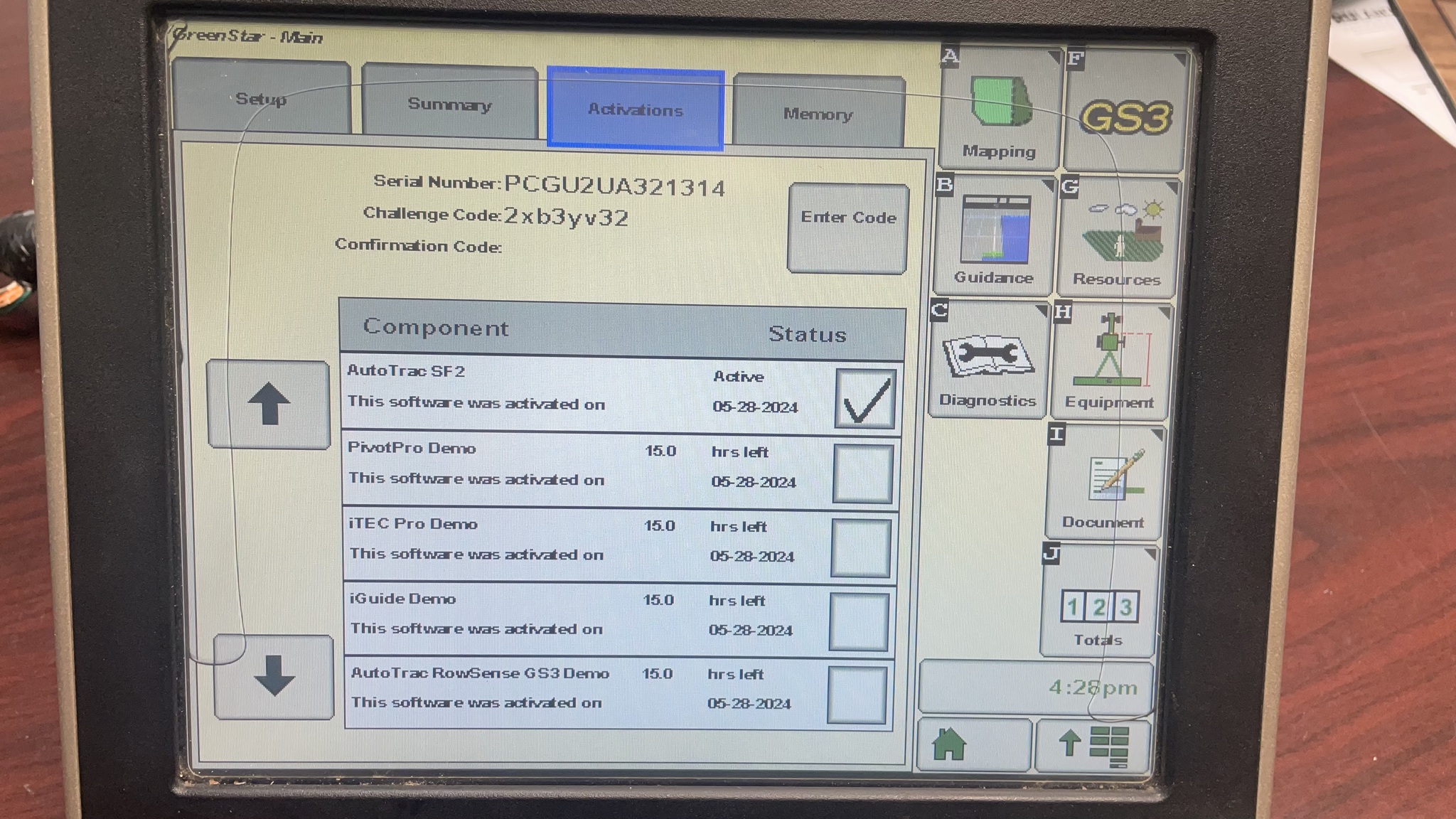 John Deere 2630 GS3 Display Image 2