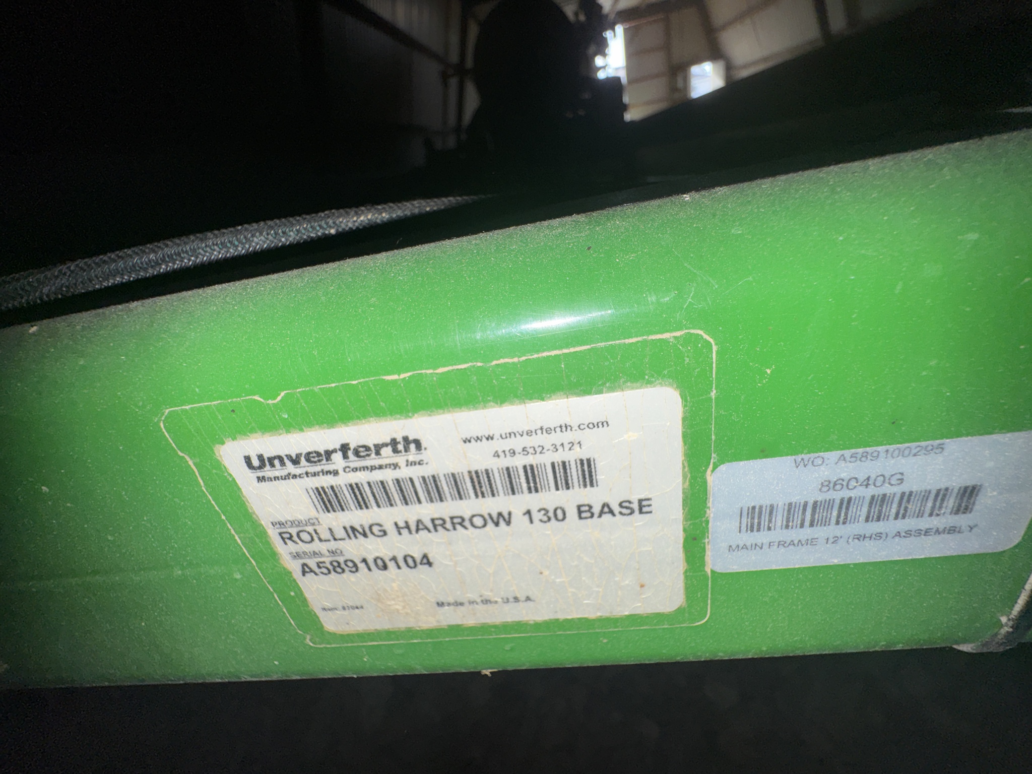 2013 Unverferth Unverferth 165-46' Single Rolling Basket Image 10
