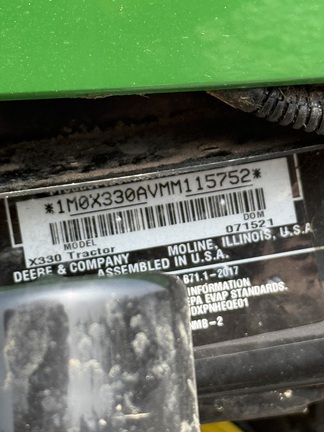 2021 John-Deere X330