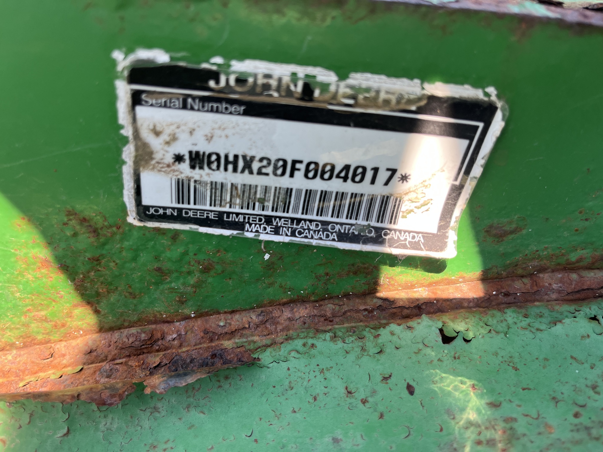 2006 John Deere HX20