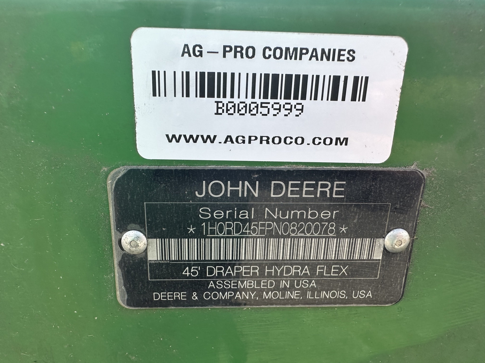 2022 John Deere RD45F Image 3