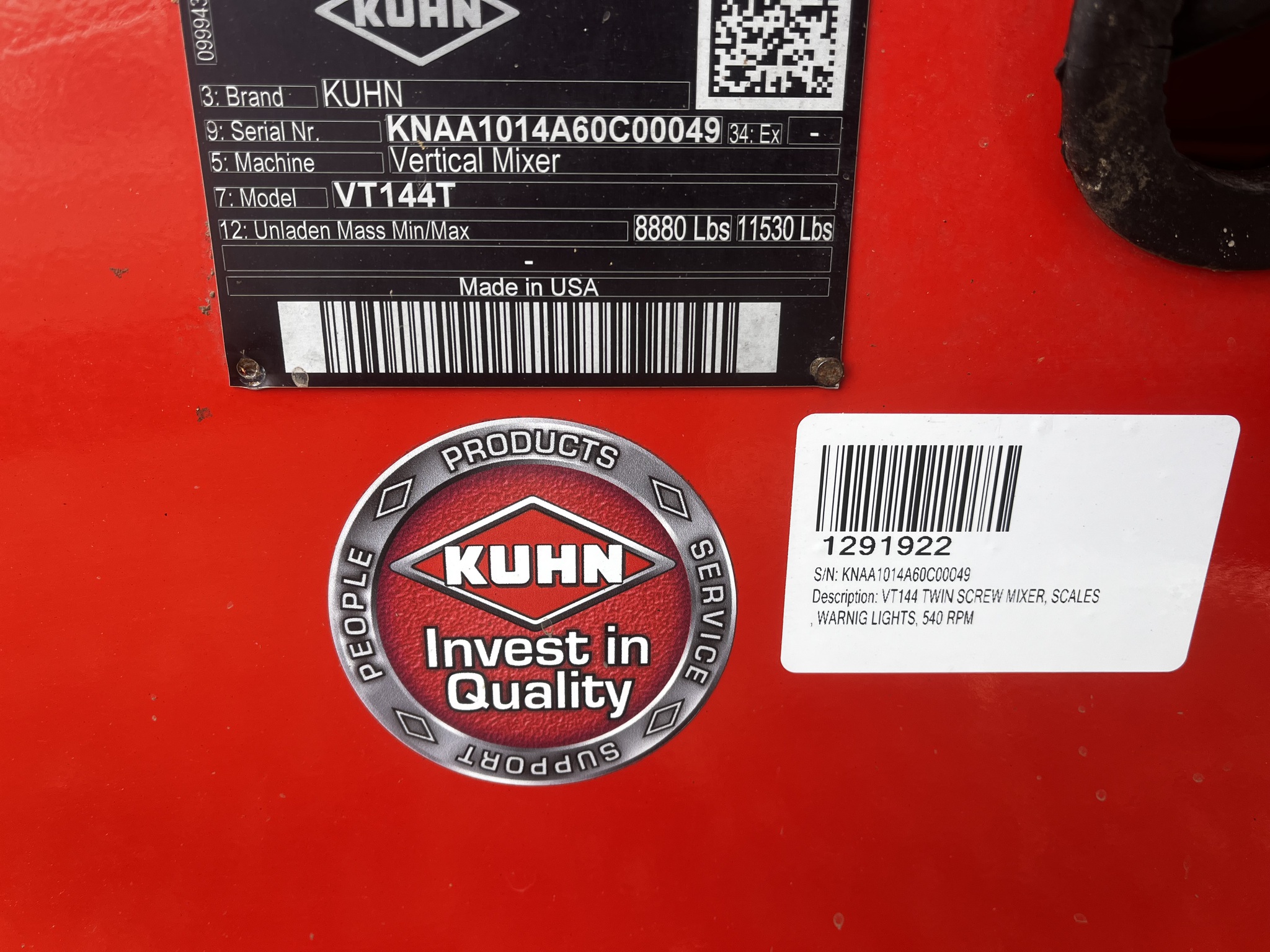 2020 Kuhn VT144 Image 2