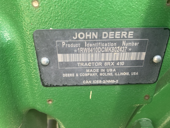 Photo of 2021 John Deere 8RX 410