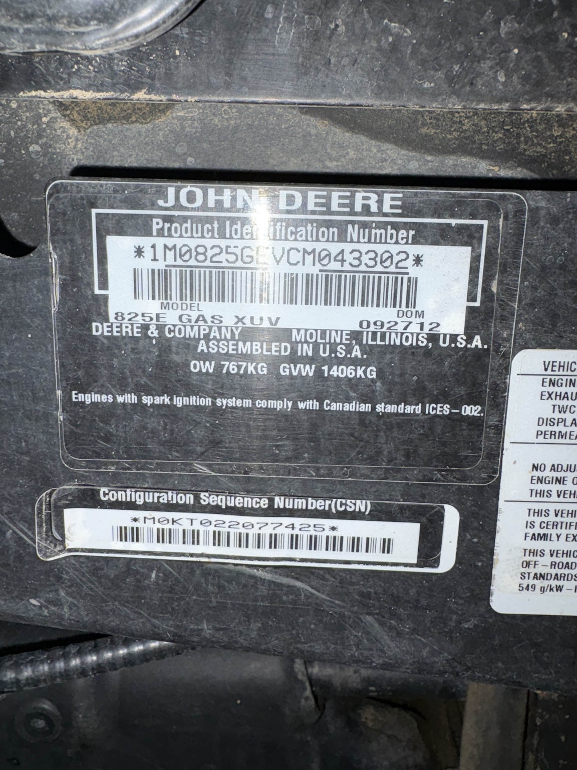 2012 John Deere XUV 825i Image 5