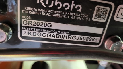 Photo of 2025 Kubota GR2020