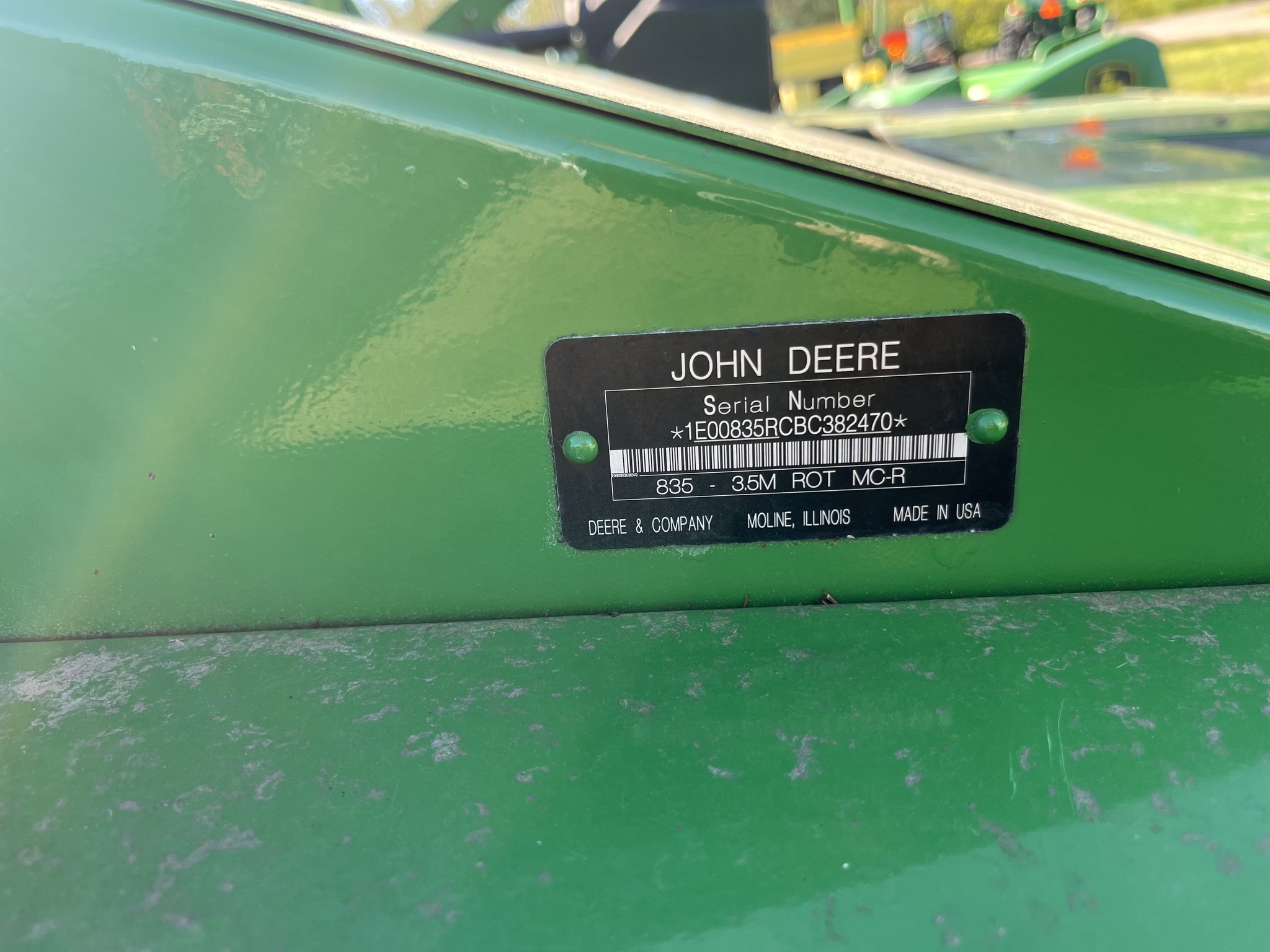 2012 John Deere 835 Image 3