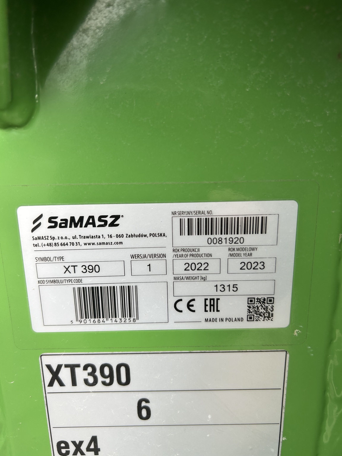 2023 Samasz XT390 Image 11