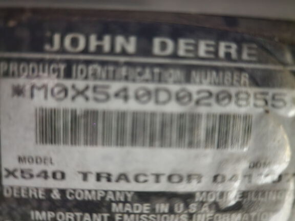 Photo of 2007 John Deere X540