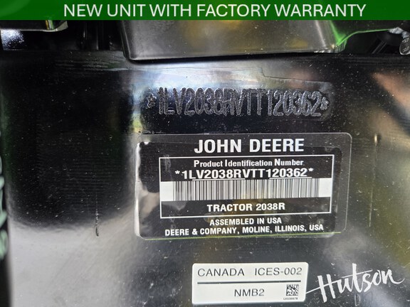 Photo of 2026 John Deere 2038R