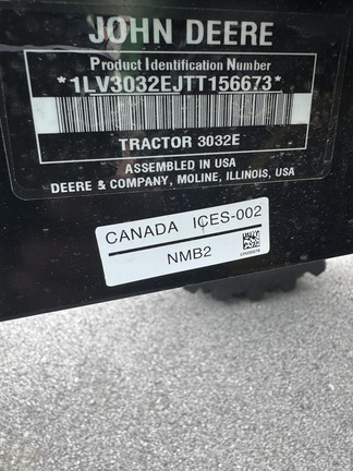 2026 John Deere 3032E