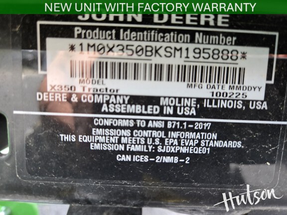 Photo of 2025 John Deere X350
