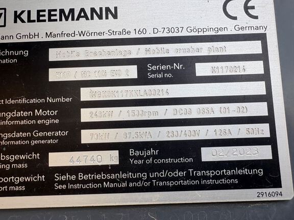 2023 Kleemann MC110ZI EVO