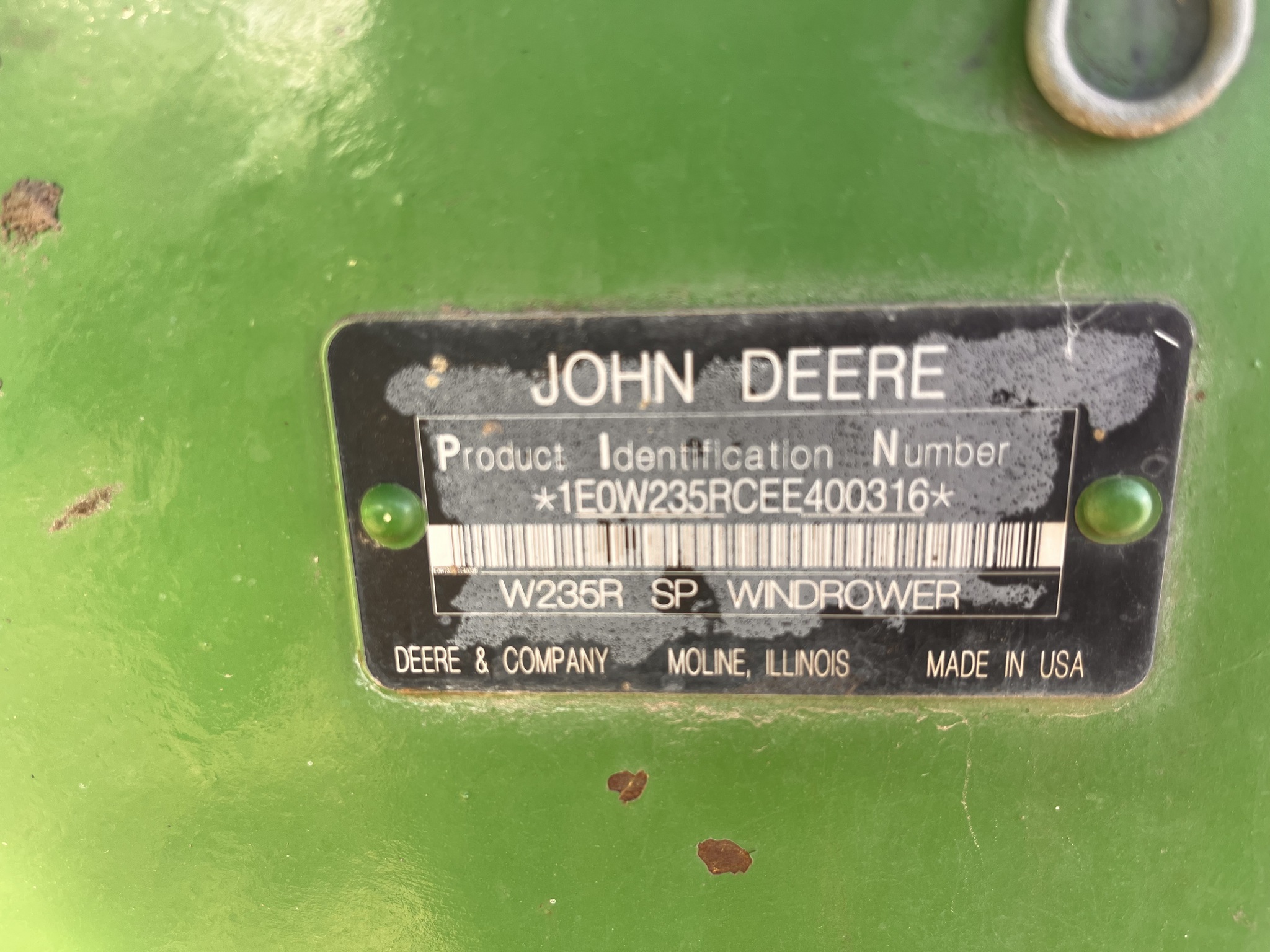 2014 John Deere W235 Image 2