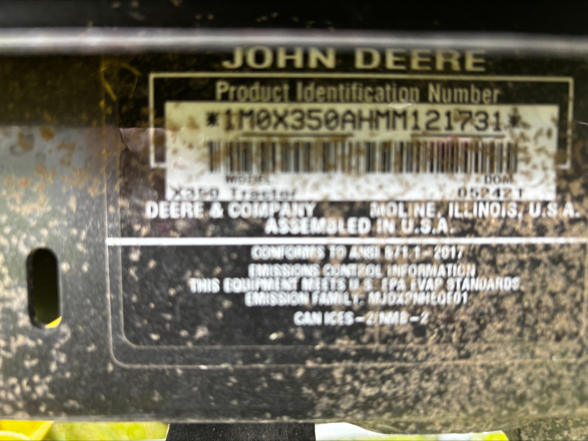 Used 2021 John Deere X350 Lawn & Garden Tractors at Koenig Equipment in Tipp City, OH - PhotoXL6