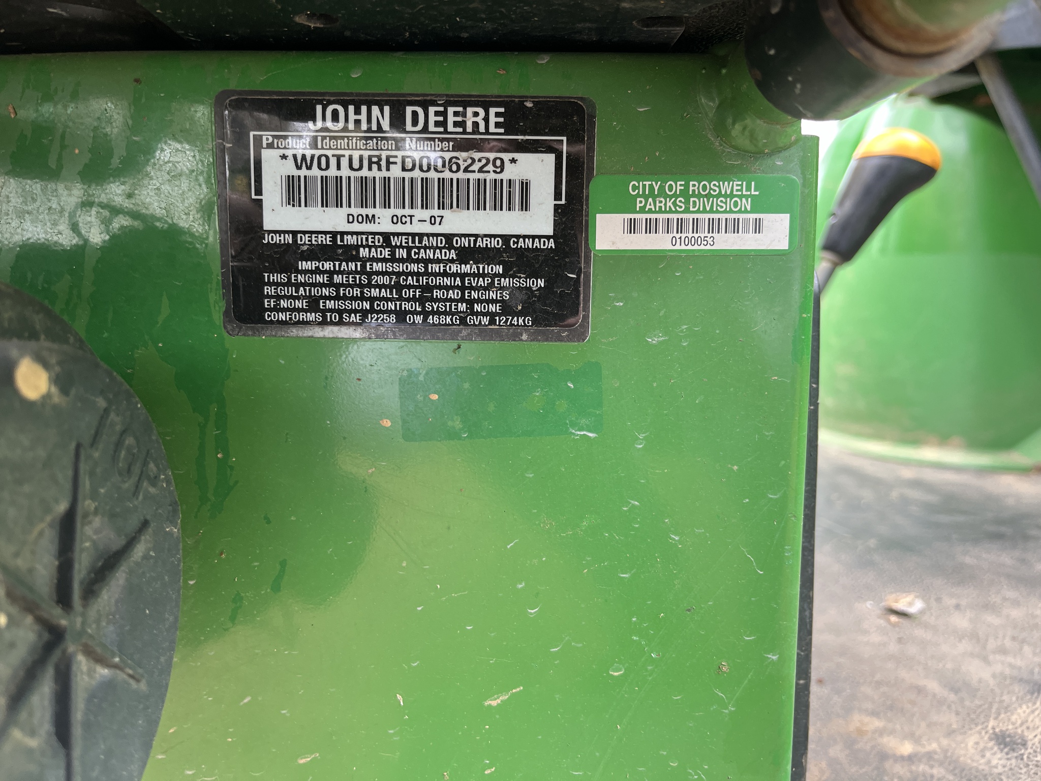 2007 John Deere TURF TX 4X2 Image 5