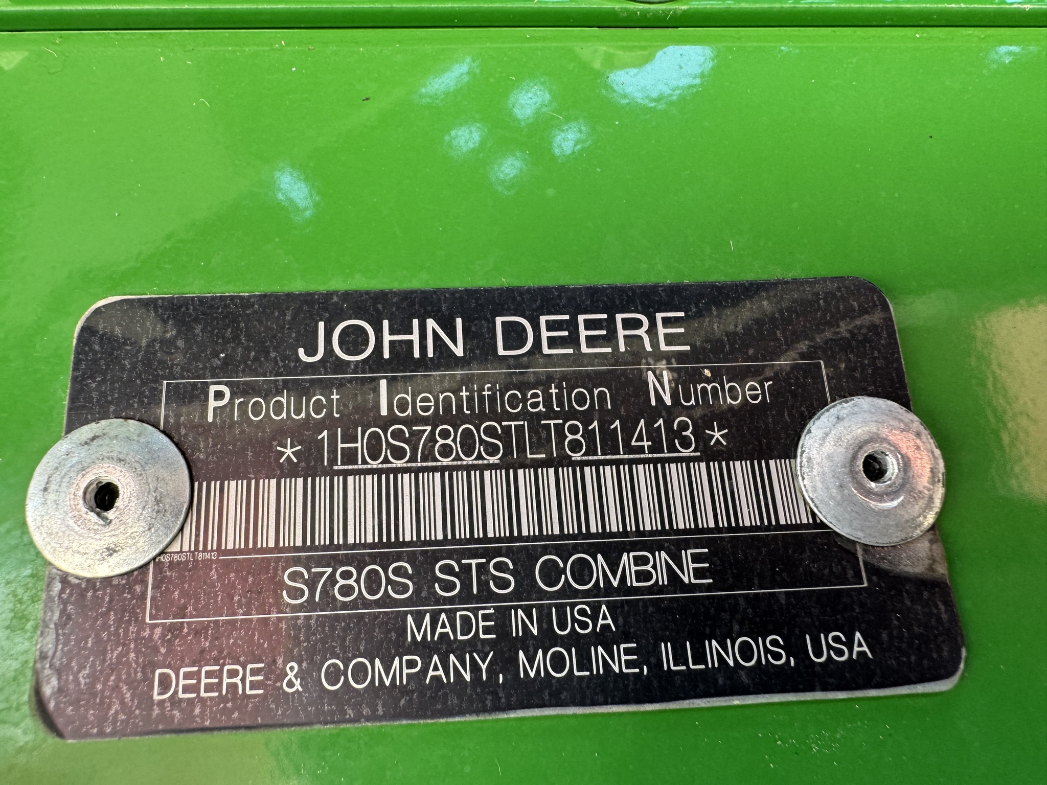  2020 John Deere S780 at Heritage Tractor in Pittsburg, KS