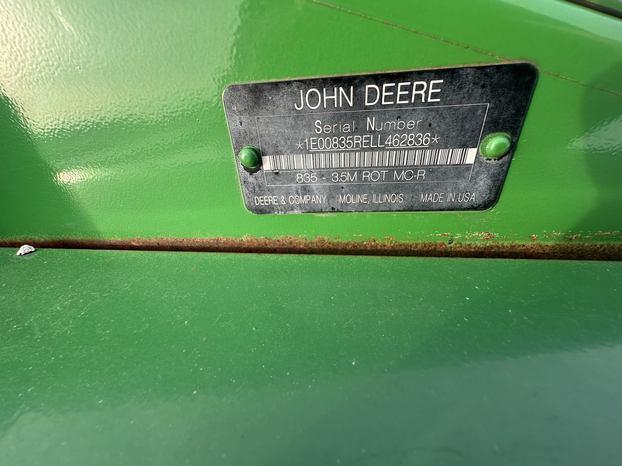2020 John Deere 835 Image 4