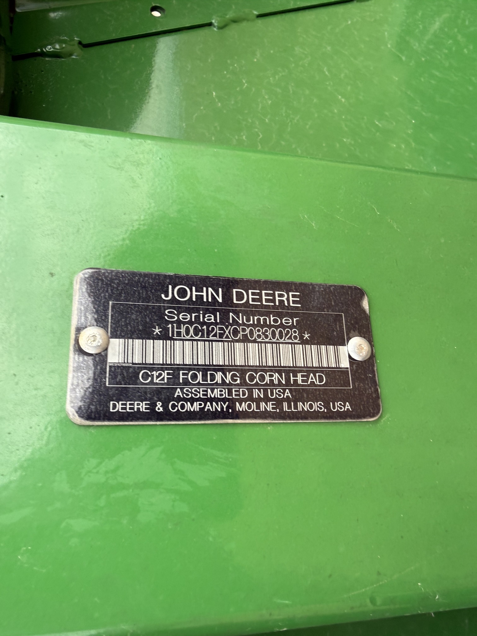  2024 John Deere C12F at Heritage Tractor in Lexington, IL