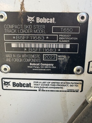 2023 Bobcat T650-10
