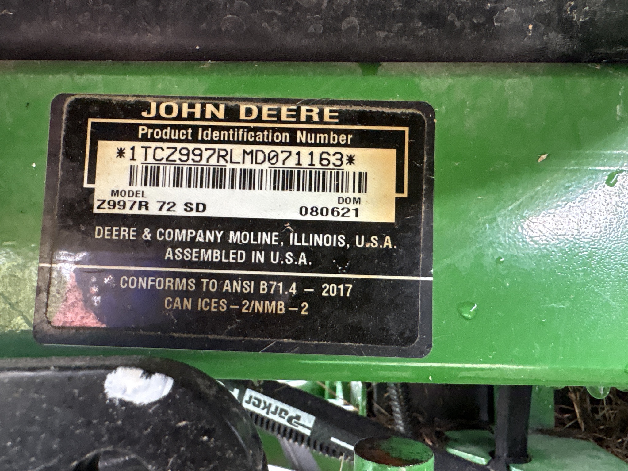Used John Deere Z997R 669317 for Sale | Heritage Tractor
