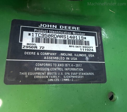 Used 2025 John Deere Z950R Zero Turn Mowers at Koenig Equipment in Knightstown, IN - Photo7