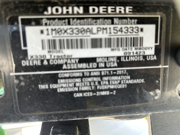 2023 John Deere X330 (4th thumbnail)