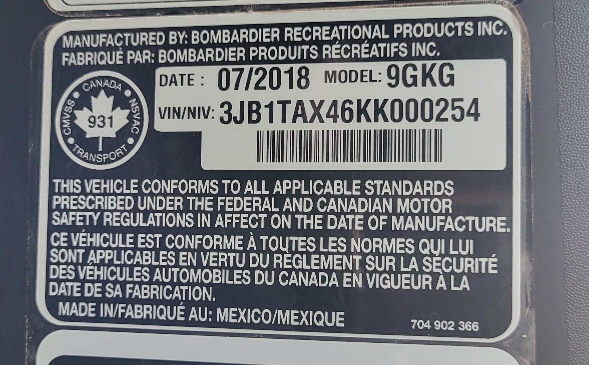 2019 Can-Am Maverick Sport 1000R Image 16