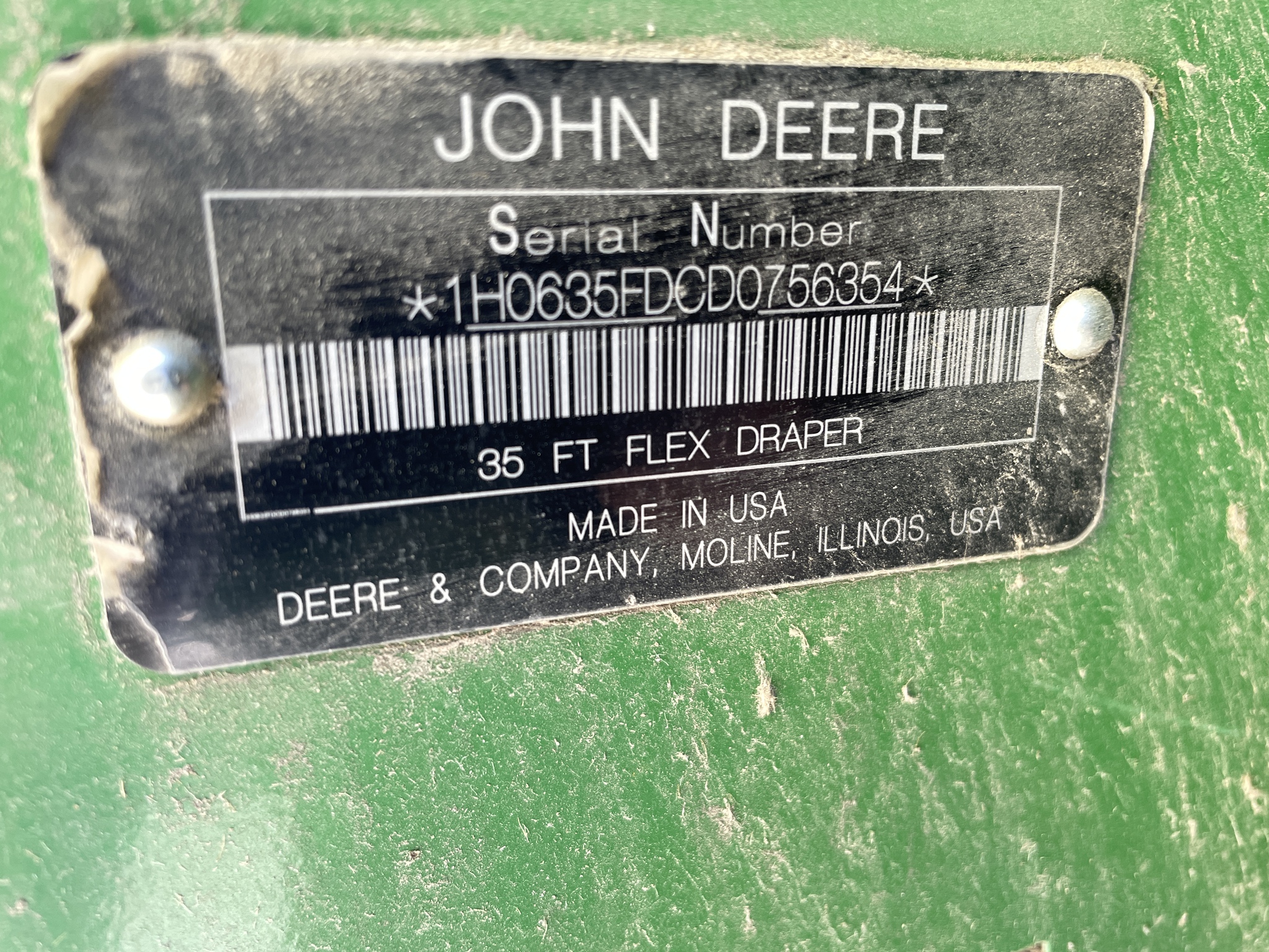 2013 John Deere 635FD Image 2