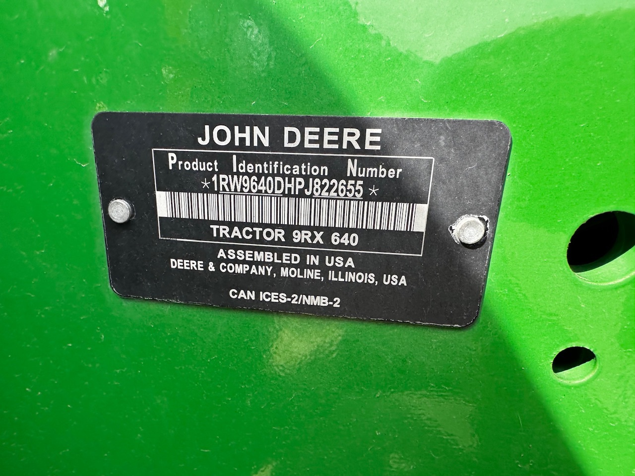  2023 John Deere 9RX 640 at Heritage Tractor in Pontiac, IL