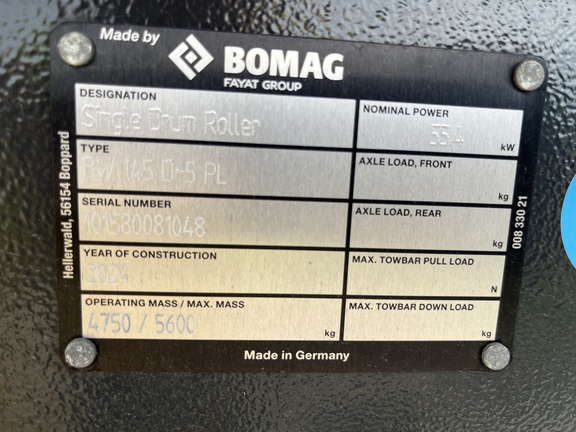 2025 Bomag BW 145 D-5 P