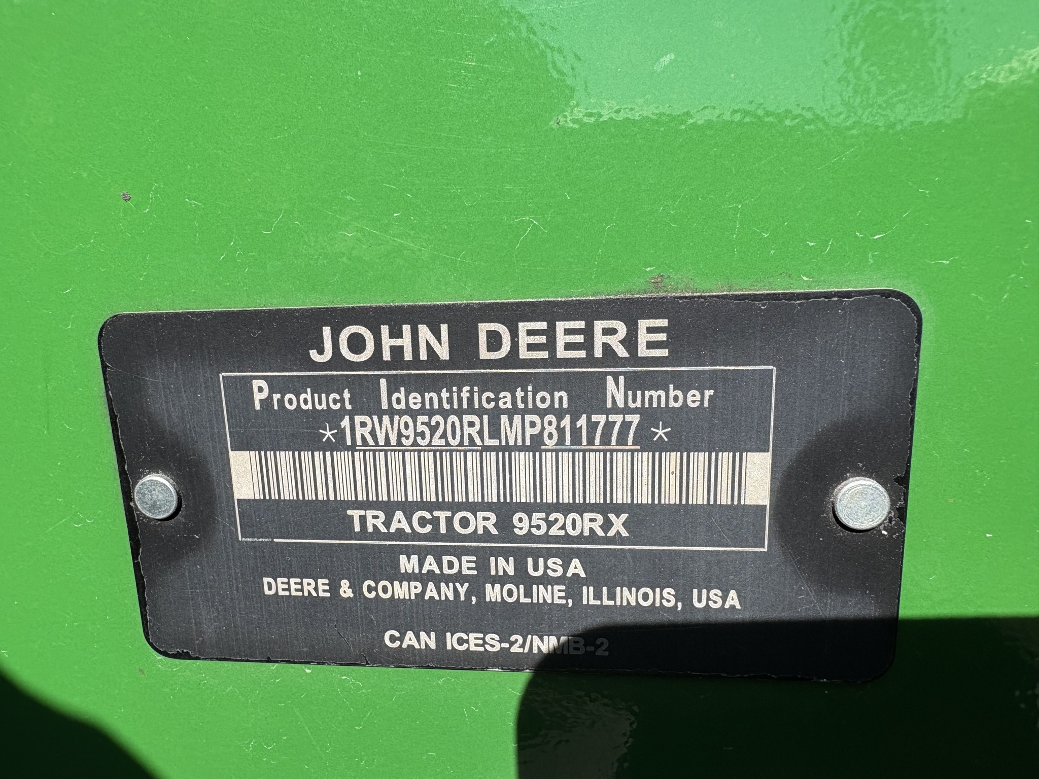  2021 John Deere 9520RX at Heritage Tractor in Carthage, IL