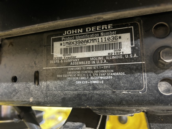 Photo of 2021 John Deere X390