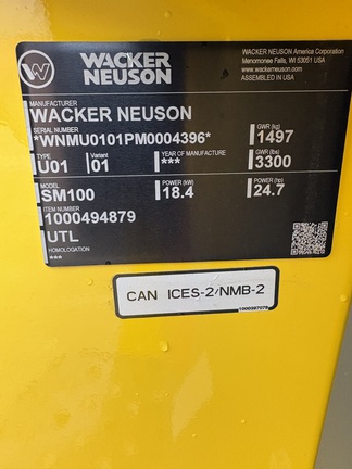 2026 Wacker Neuson SM100