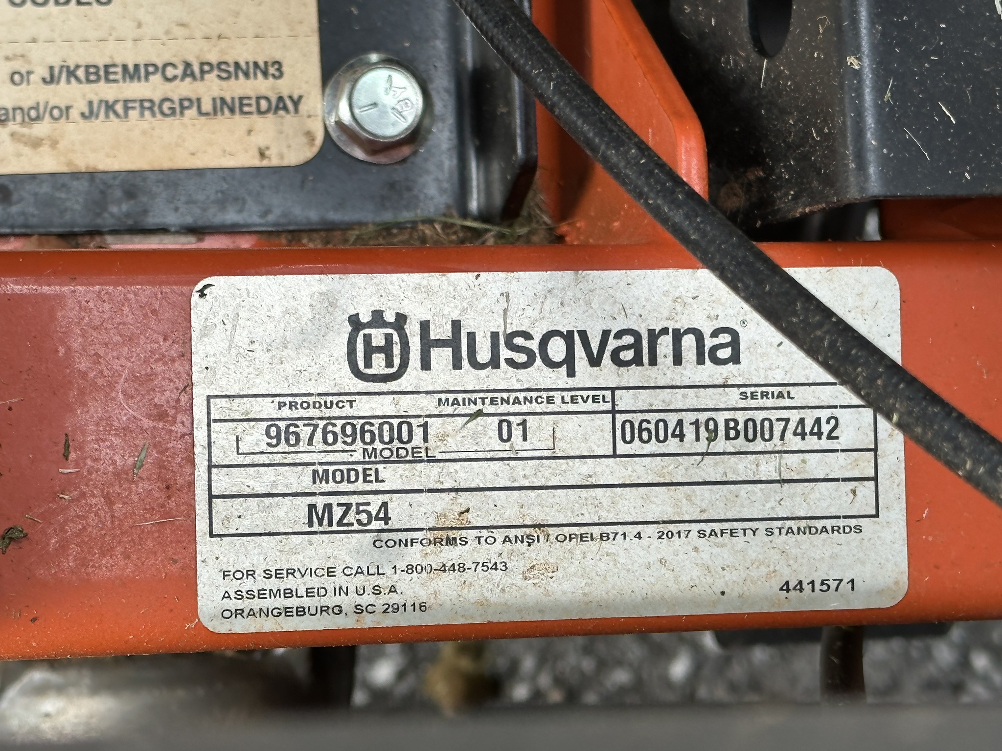 Husqvarna MZ54 Image 6