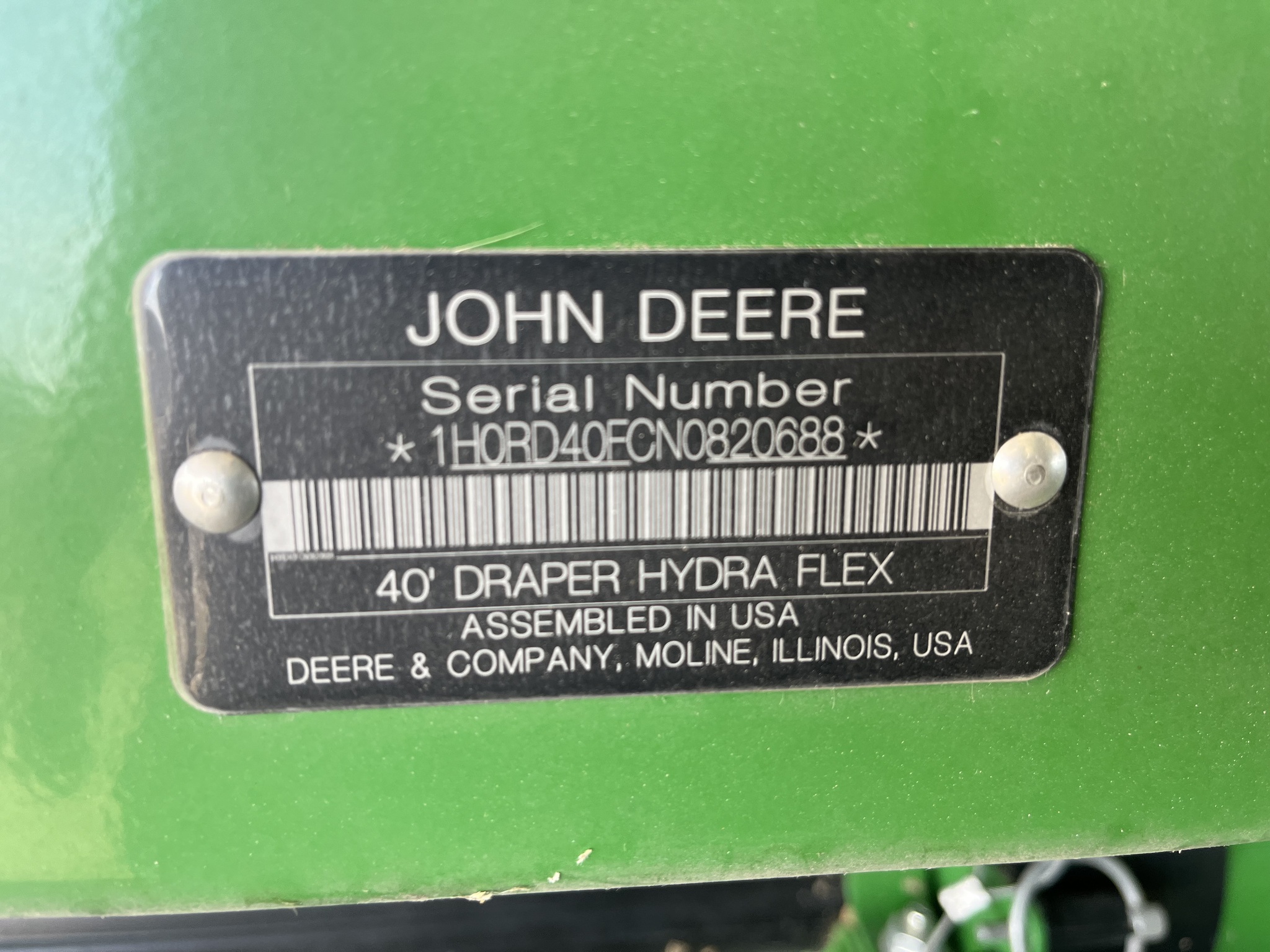  2022 John Deere RD40F at Heritage Tractor in Princeton, IL