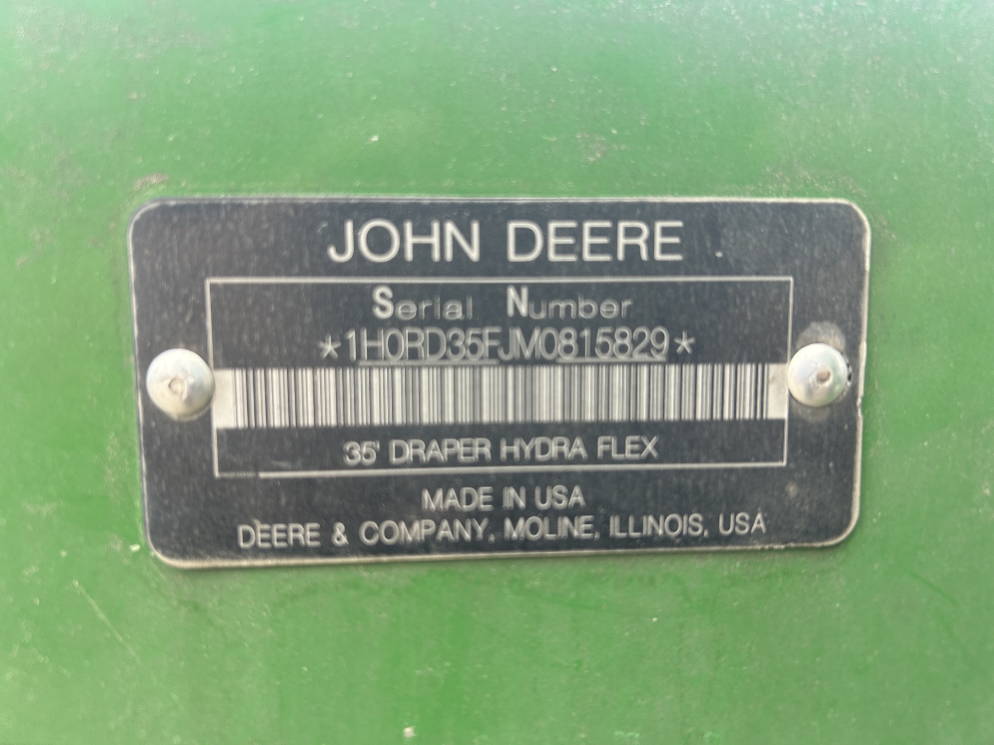  2021 John Deere RD35F at Heritage Tractor in Adrian, MO