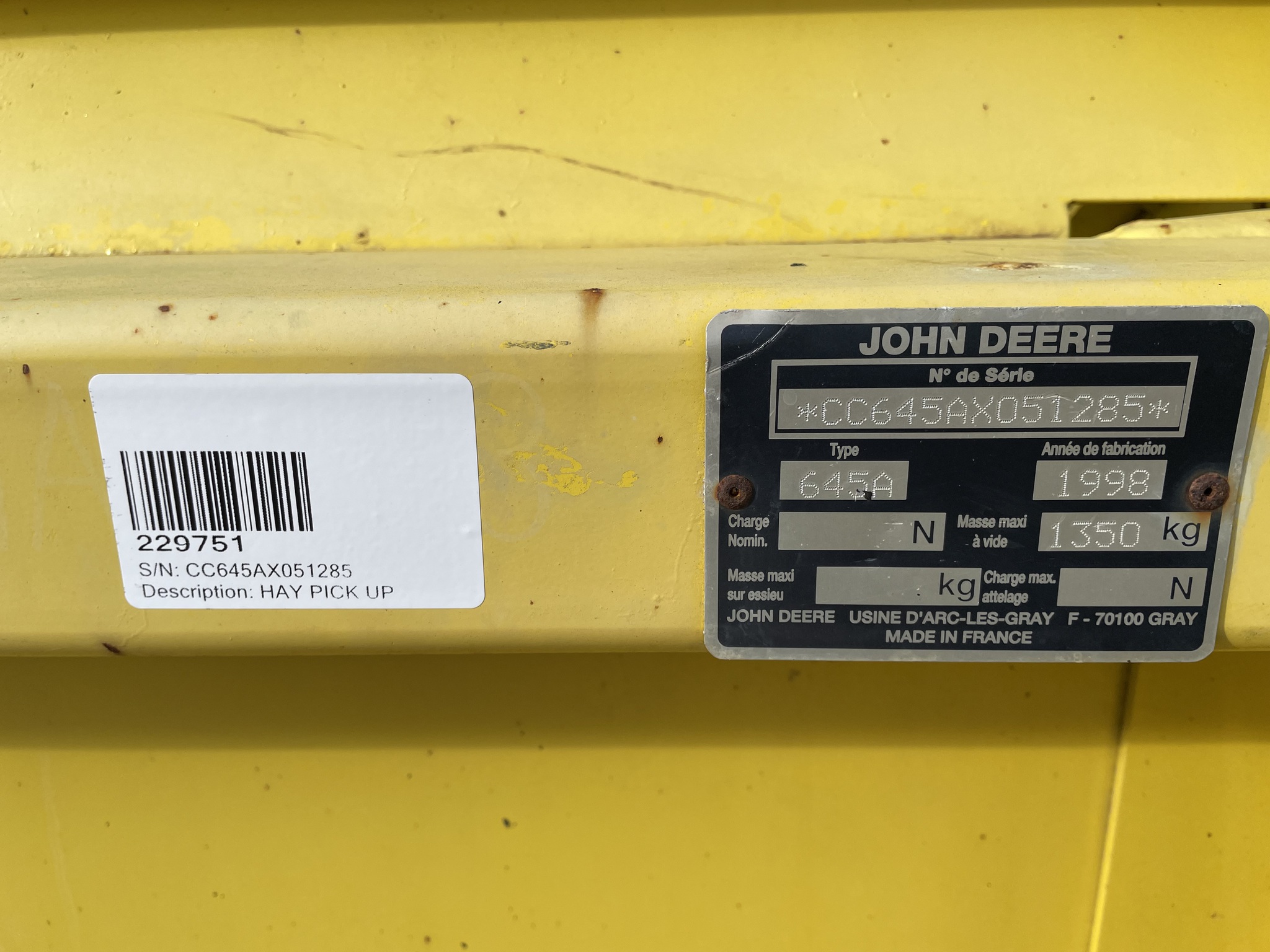 1998 John Deere 645A Image 7