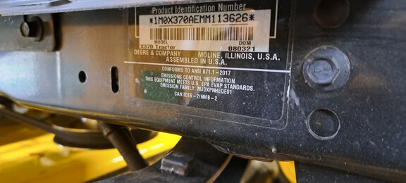 Photo of 2021 John Deere X370