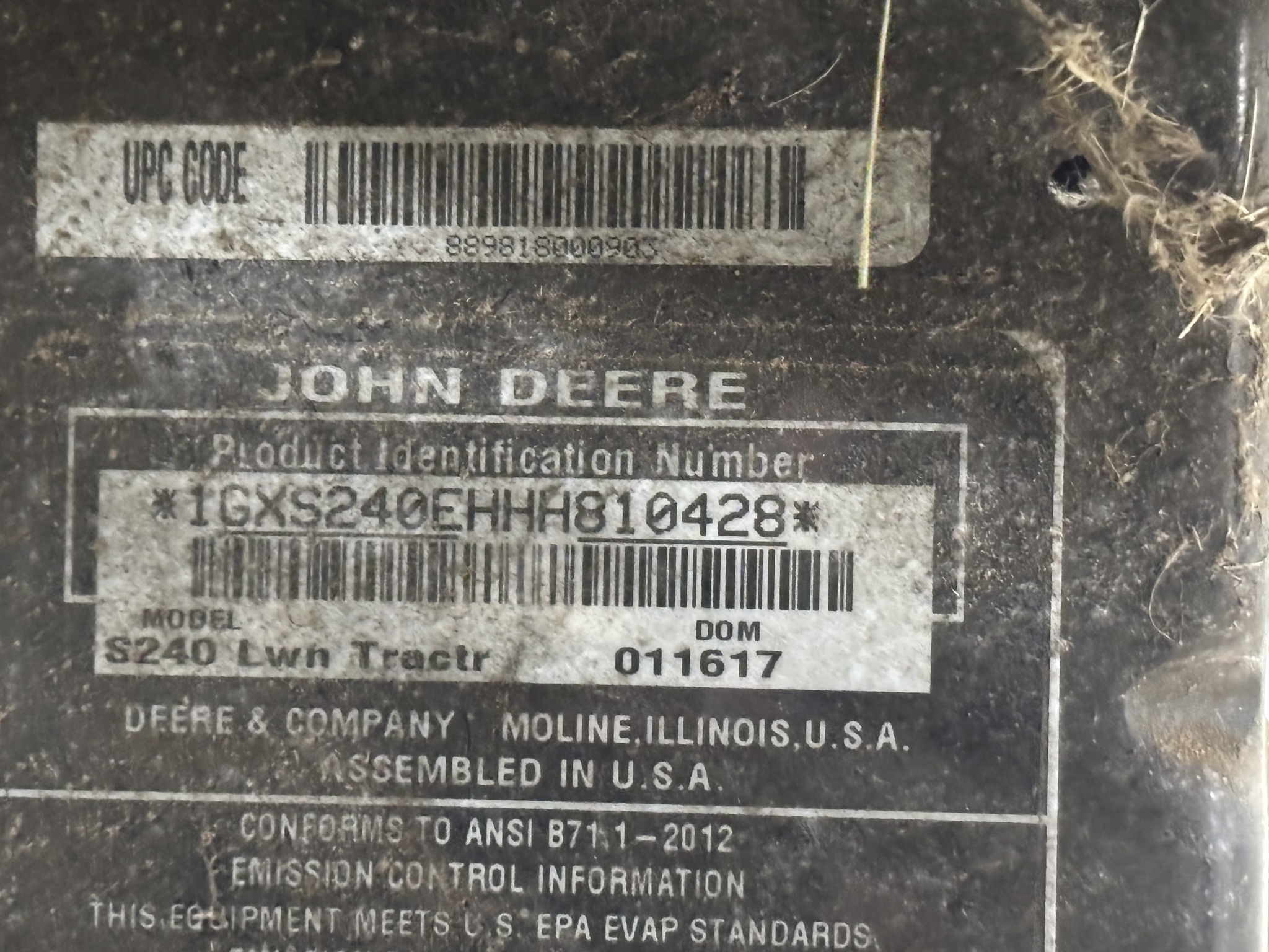 Used 2017 John Deere S240 Lawn & Garden Tractors at Koenig Equipment in Botkins, OH - PhotoXL17