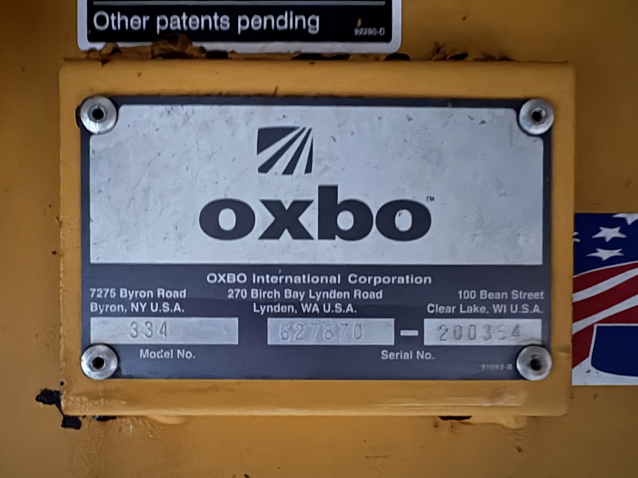 2012 Oxbo 334 Image 5