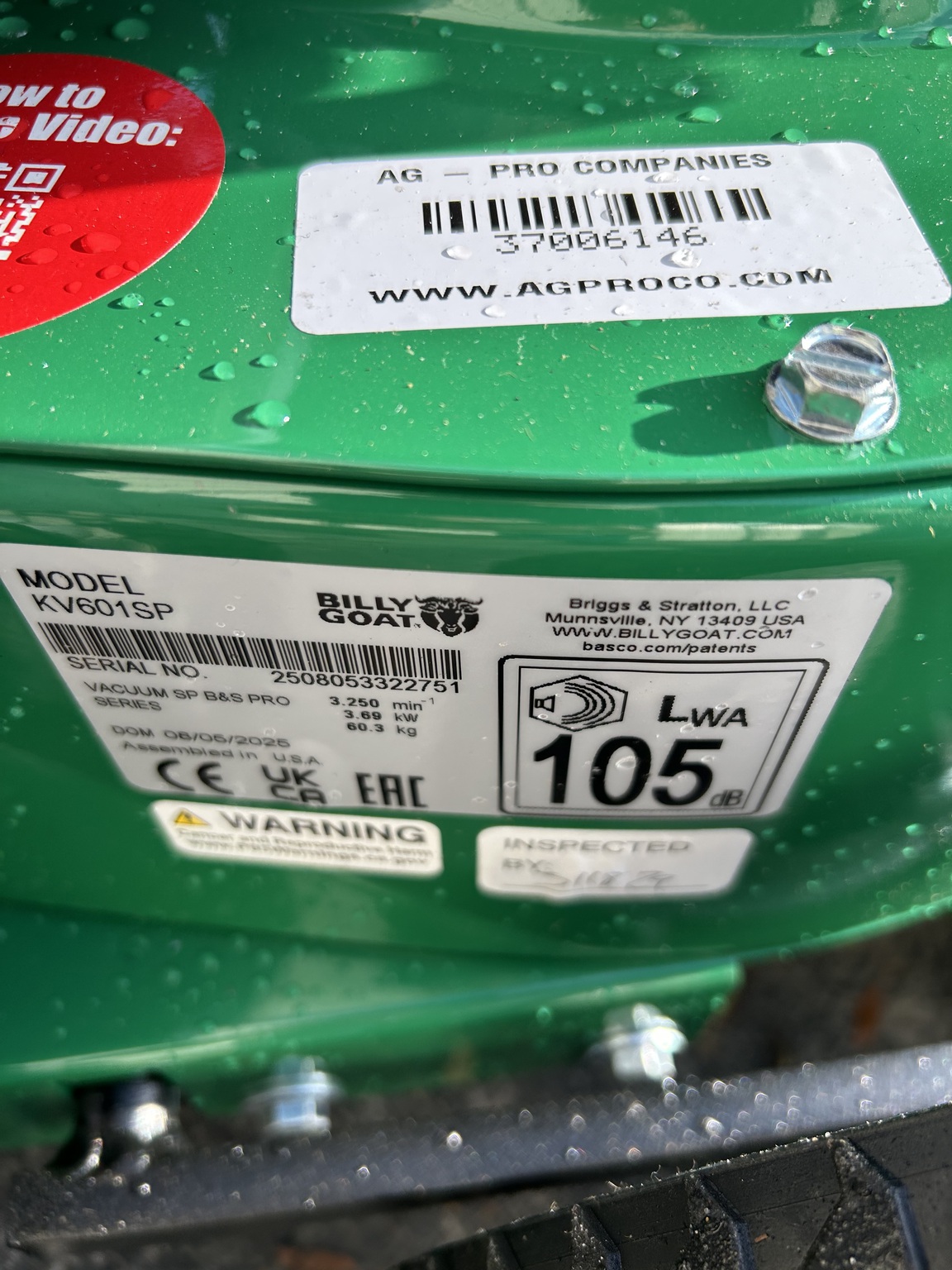 2025 Billy Goat KV601SP - Grinders & Debris Collection - St