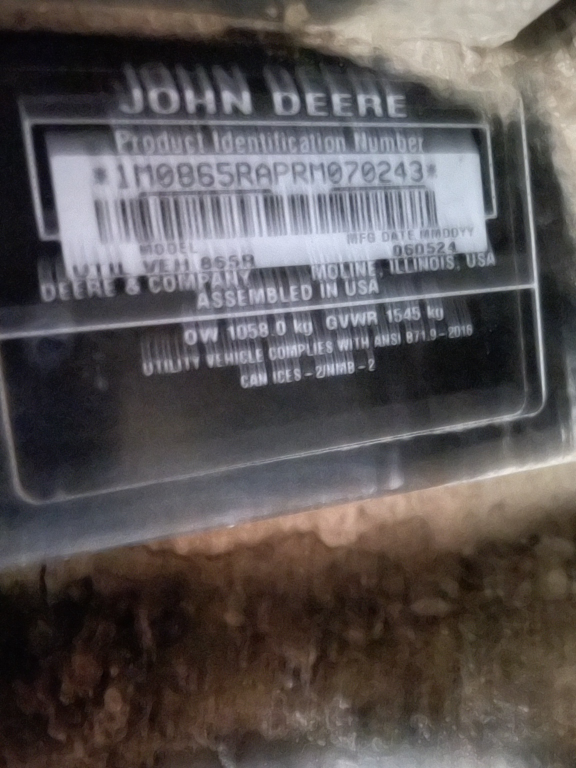  2024 John Deere XUV865R Diesel Premium Cab at Heritage Tractor in Rockport, IL
