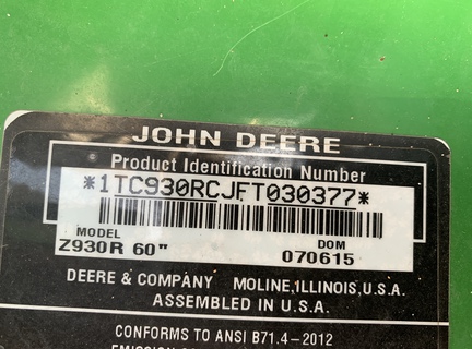 Photo of 2015 John Deere Z930R