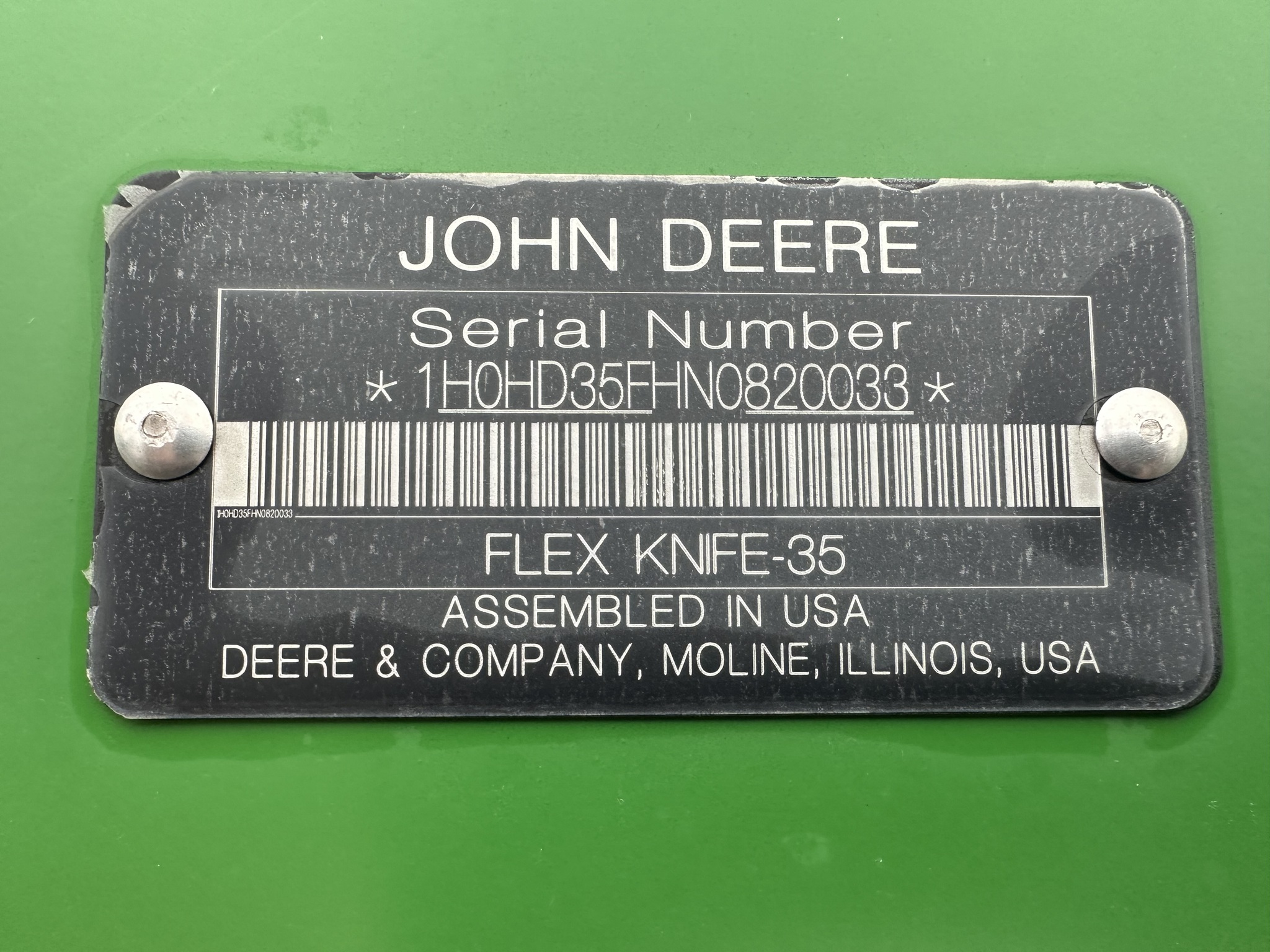 2022 John Deere HD35F Image 8