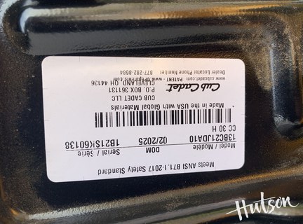 Photo of 2025 Cub Cadet CC30 H