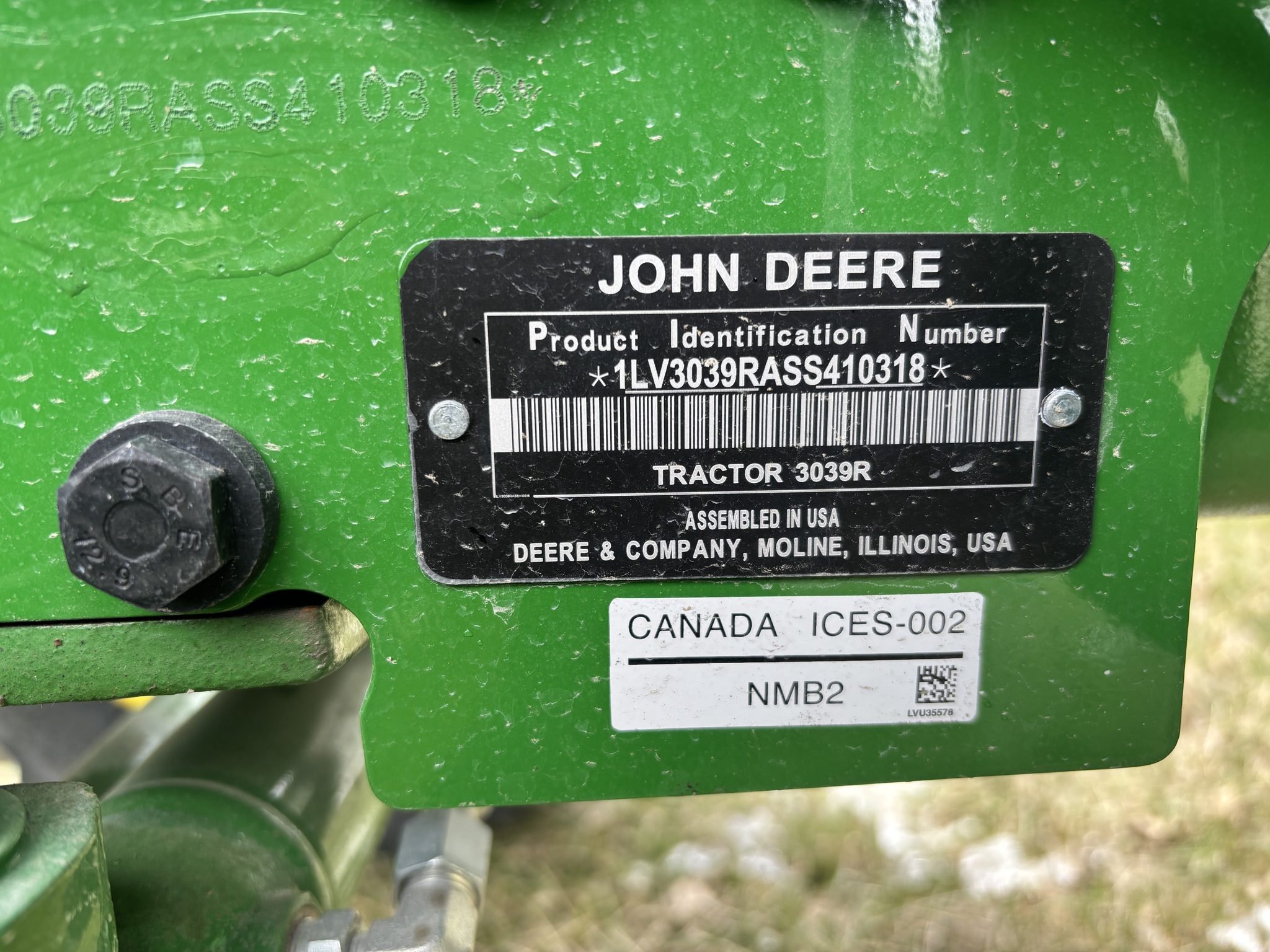 2025 John Deere 3039R at Heritage Tractor in Atchison, KS
