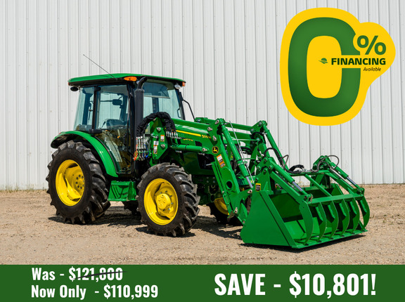 John Deere 5075E Premium Cab Tractor + Loader