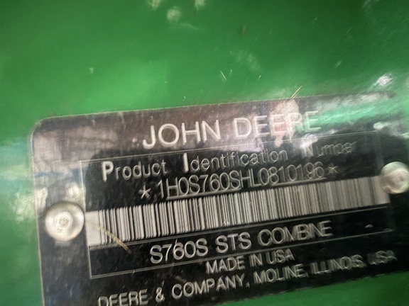 Photo of 2020 John Deere S760