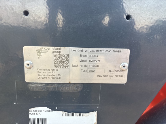 Used 2025 Kubota DMC8547R Mower Conditioners at Horizon Ag & Turf in Lloydminster, AB - Photo20